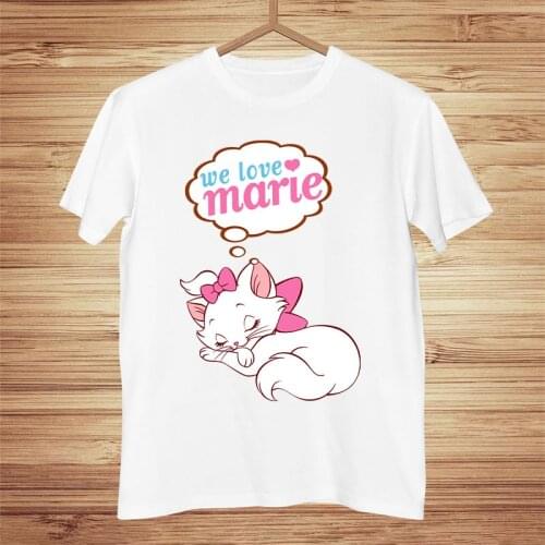 The AristoCats Marie short sleeve t-shirts Summer Woman T-shirts Anime t-shirt graphic Womens cotton Tops