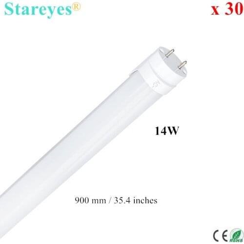 Free shipping 30 pcs 90cm T8 LED Tube light 14W SMD 2835 70 LED Epistar Chip High brightness 1120Lm lamp bulb light AC85-265V