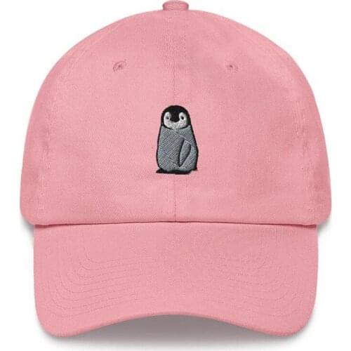 Cartoons Penguin Embroidery Shade Baseball Cap Hip Hop Unisex Adjustable Spring Autumn Solid Color Dad Hat Peaked Cap