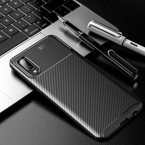 Cover Case for Samsung Galaxy A02 Shockproof Luxury Carbon Fiber Silicone Case Samsung A02 Phone Case Samsung A 02