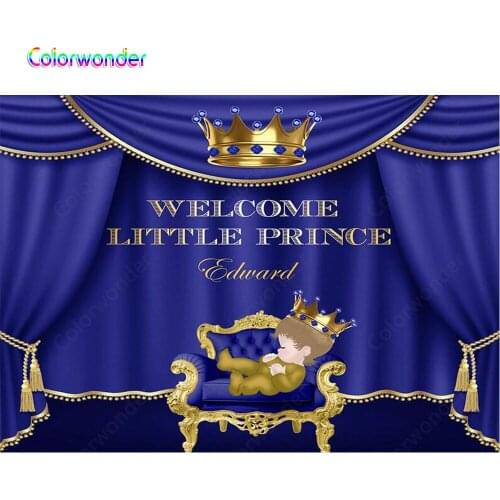 Photography Background Little Prince Lying on the Chair Purple Curtain 7x5ft Dark Blue Floor Custom Backdrops for Photo Booth