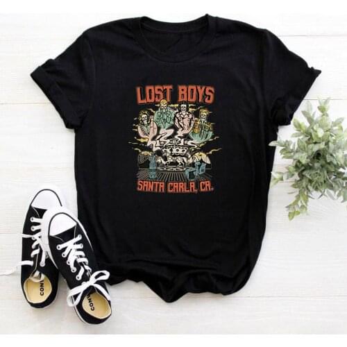 Lost Boys Santa Carla Ca T Shirt Women Stranger Thing Cotton Tshirt Women Vintage Clothe Camiseta Mujer Harajuku Femme T-shirts