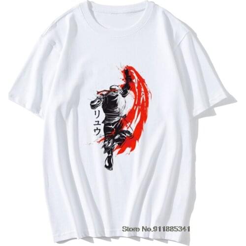 Oversize T-shirt For Men Japan Style Traditional Fighter T Shirt Vintage 100% Cotton Youth Top TShirt Short Sleeve Summer Tees