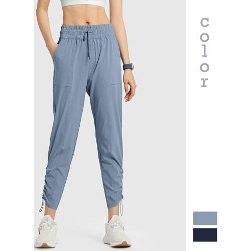 Moonglade Gym Leggings Yoga Pants Sports Fitness Running Women High Waist Loose Casual Thin Drawstring Quick-Dry