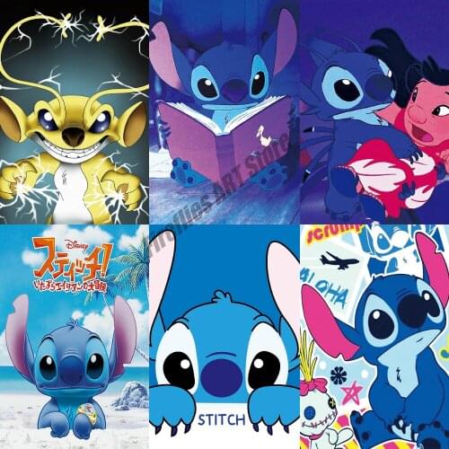 Full Square/Round Diamond Painting Disney Star Baby Stitch Diamond Embroidery Cross Stitch Kits Mosaic DIY Home Decoration Gift