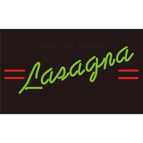 Custom NEON Sign Board Lasagna BBQ barbecue Glass Tube Beer Bar Club Display Store Shop Light Signboard Signage Signs 17*14"