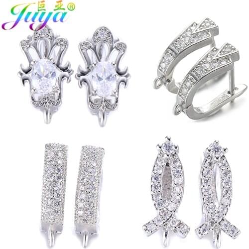 Juya DIY Earring Jewelry Making Supplie Handicraft Bases Earring Hooks Accessories For Women Fashion Hoop Dangle Earrings Making
