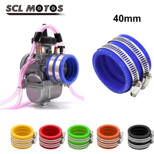 SCL MOTOS 40mm Rubber Carburetor Adapter Interface Inlet Intake Pipe For 32mm 34mm OKO KEIHIN KOSO PWK Motorcycle Accessories