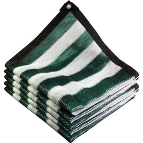 Garden Sun Shade Sail Green and White Stripes Sun Shelter Outdoor Protection Covers Square Patio Glass House Customized Size