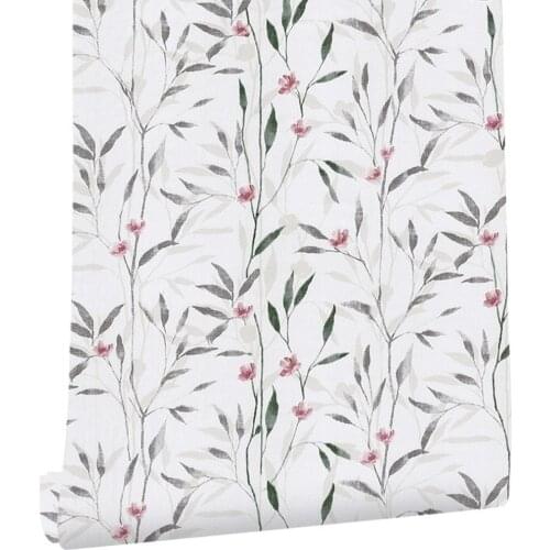 Peel and Stick Floral Flower Self Adhesive Wallpaper Vinyl Murals hand-painted Wall Papers Design for Walls Bedroom Home Decor