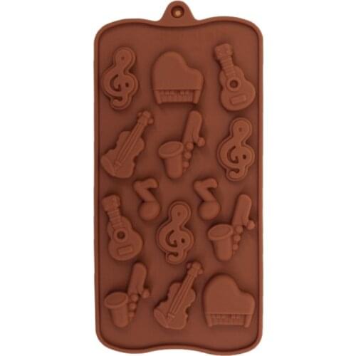 Silicone Chocolate Mold Musical instrument Shape Cake Cookies Fondant Candy Mould Bakeware Decoration Baking Tools