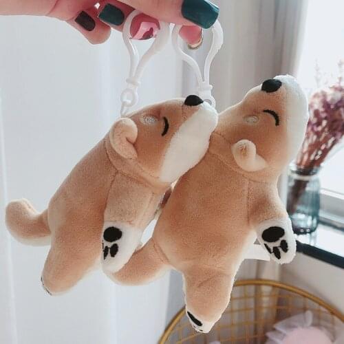 Cute Shiba Inu Dog Doll Keychain Catoon Puppy Dog Plush Keyring for Women Girl Car Bag Pendant Key Ring Kids Toys Keyfob Gifts