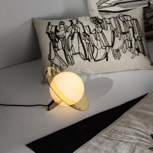 Nordic led color glass led glass candeeiro de mesa study lamp for bedroom bedroom deco bedside lamp