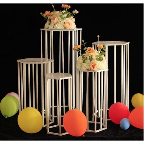 Tieyi Hexagonal Cake Platform Dessert Platform Welcome Area Sign-in Table Decoration Road Guide Frame Wedding Projects