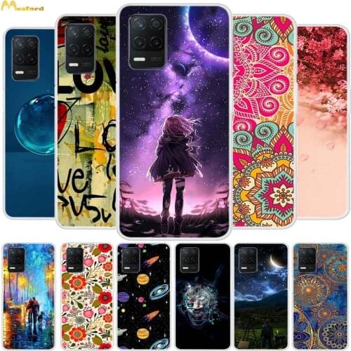 For Realme 8 5G Case Cartoon Soft Silicone Phone Cover For OPPO Realme Narzo 30 5G Case Realme 8 Pro 8pro Coque Clear TPU Bumper