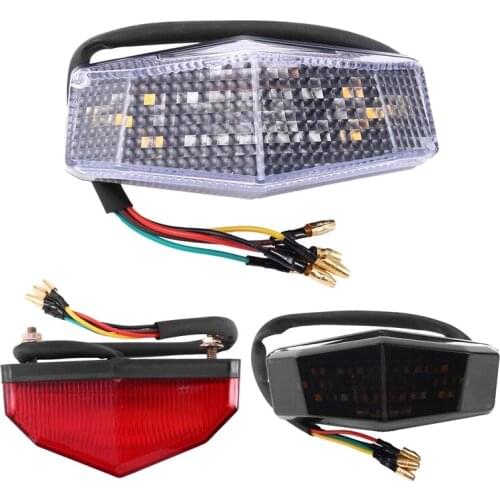 Universal Motorcycle LED Stop Tail Number Licence Plate Lamp Light for Honda Yamaha Kawasaki