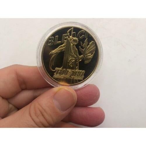 Japan Anime BLEACH Gold Plated Coins for Fans Collection and Gifts