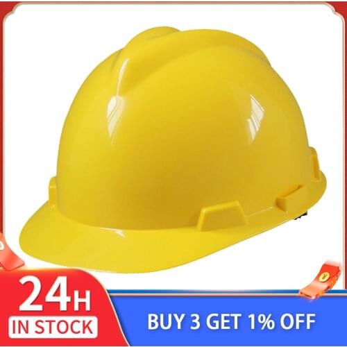 Safety Helmet Hard Hat Work Cap ABS Construction Site Protect Helmets Engineering Power Labor Protect Helmets Yellow 1