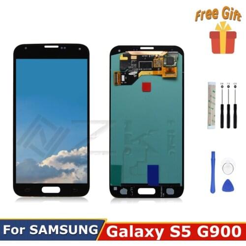 5.1"Amoled For Samsung Galaxy S5 I9600 G900 G900A G900F LCD Display Full Touch Screen Assembly Replacment Parts With Repair Tool