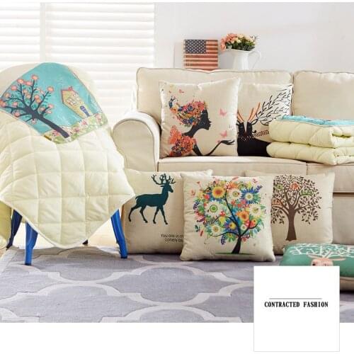 Edredones invierno Winter Quilt Home Dual-use cotton Hemp Pillow Sofa Comforter Multifunctional car sofa cushions Quilt