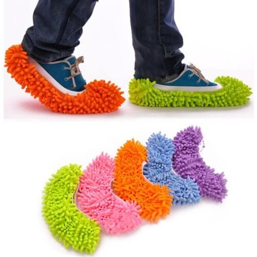 1PC Dust Mop Slipper House Cleaner Lazy Floor Dusting Cleaning Foot Shoe Cover Mops Slipper JS22