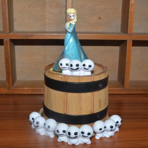 12PCS 6cm Disney ice and snow Wonderland Princess Elsa toy ornaments hand made cake decoration DIY decoration