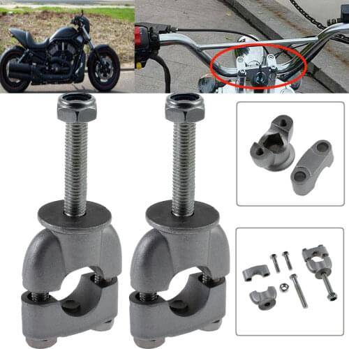 22mm 7/8'' Handlebar Risers Bar Kit Metal Mount Clamp For Motorcycle Handle Bar 2 PCS