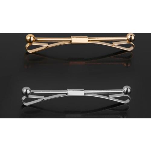 2 Pieces Necktie Shirt Tie Collar Pin Tie Clip Clasp Bar Brooch Men Accessory