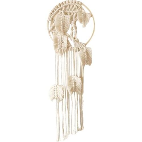 26*77cm Dream Catcher Simple Large Woven Leaf Wall Hanging Decoration Macrame Tapestry Dreamcatcher Room Decoration