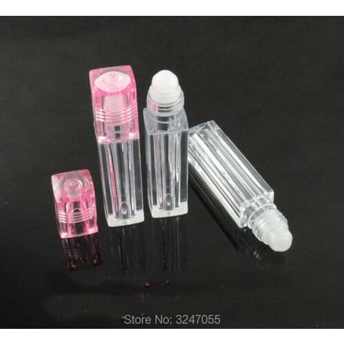6.5ML 50pcs/lot High Class Clear Lip Gloss Roll on Bottle,Plastic Empty Portable Perfume Refillable Container,Cosmetic Container