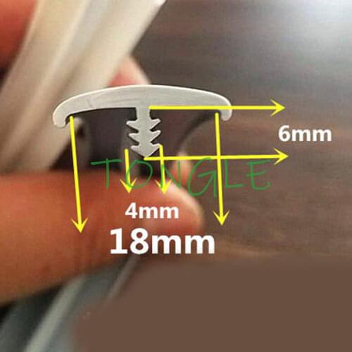 Free Shipping 20ft 6M Length 32.8ft 18mm 4/6" Width Plastic T-Molding T Moulding For Arcade MAME Game Machine Cabinet Chrome