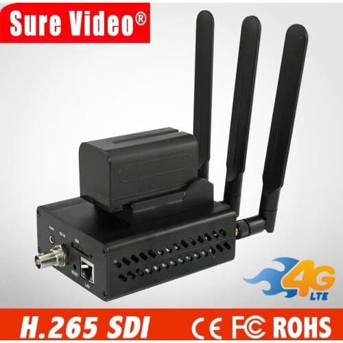 DHL Free Shipping 4G HEVC / H.265 WIFI SDI Video Encoder SDI Transmitter Live Broadcast Encoder Wireless H265 IPTV Encoder
