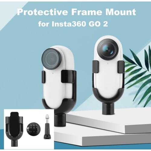 For Insta360 Go 2 Protective Frame Mount inch 1/4 Screw Port Base Adapter Adjustable Angle Bracket Stabilizer Accessories