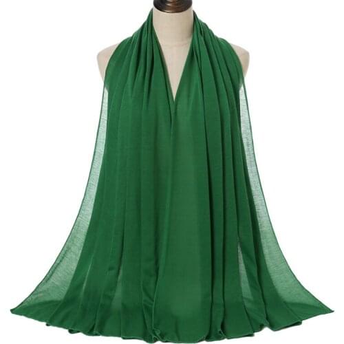 Cotton Solid Color Lady Modale Long Scarf Muslin Hijab Autumn Winter Warm Shawl Adult Multifunction Wrap