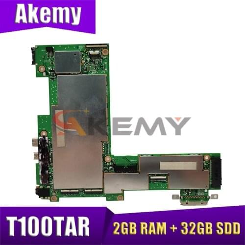 Akemy T100TAR notebook mainboard For asus T100TAR T100TA laptop motherboard mainboard with 2GB RAM + 32GB SDD tested full 100