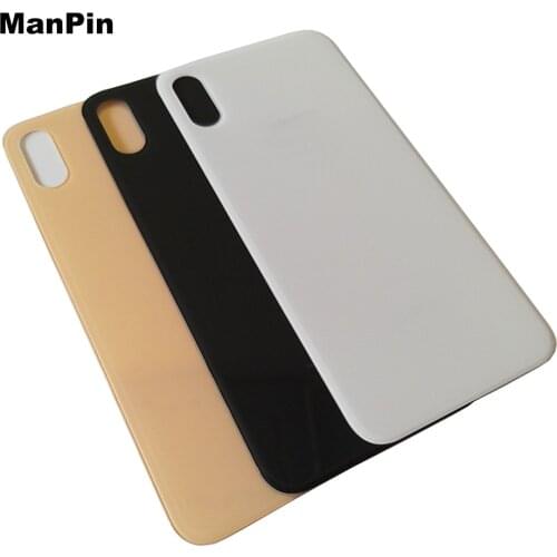 Mobile Phone New Back Glass for iPhone XS Max X LCD Screen Battery Cover Lens Big Hole Replace Fix Repair Parts Black Gold White