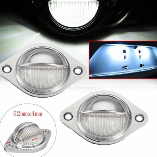 License Plate Light 3 LED Rear Tail Number Lamp for Trailer Truck Lorries Van Caravan 10-30V 2 Wires Super Bright LED Lights