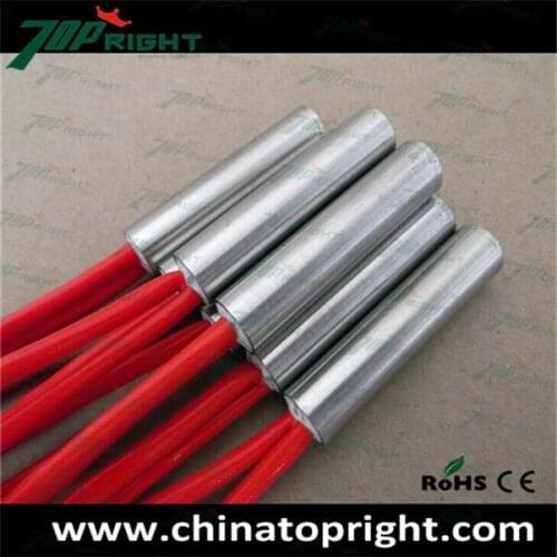 Crimped electric resistance cartridge heater