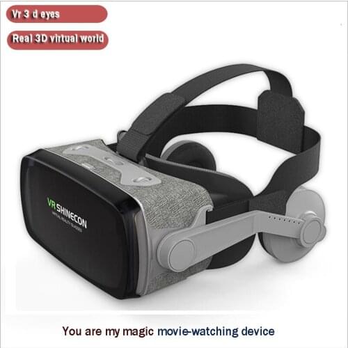 3-D virtual reality VR glasses headset box VR for 4-6 inch mobile phone + smart Bluetooth wireless remote control game machine