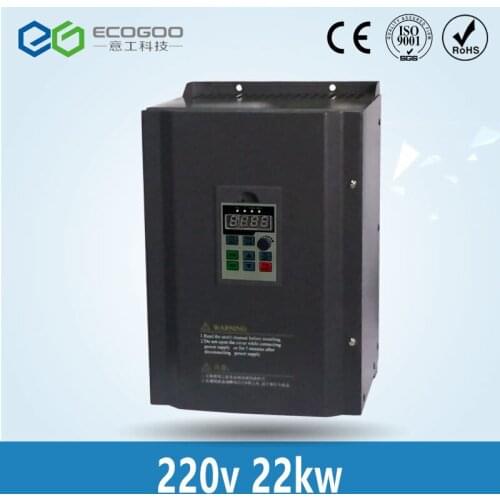 22KW 30HP 400HZ VFD Inverter Frequency converter single phase 220v input 3phase 380v output 46A for 25HP motor