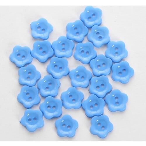 24 Pcs Multicolor Resin Flower Shape Apparel Sewing Buttons For Kids Clothes Scrapbooking Decorative Handicraft DIY Accessories