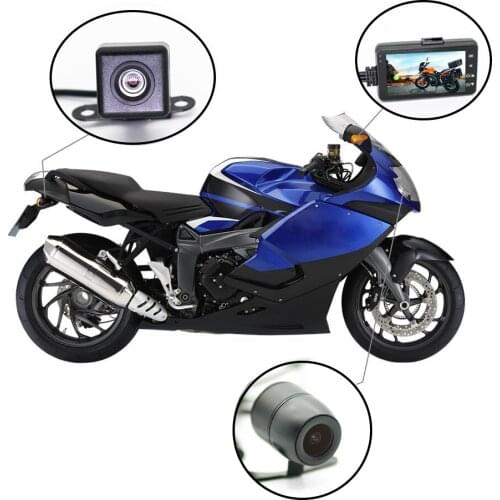 Motorcycle Driving Recorder Locomotive Cycling Camera Separated Waterproof Dual Lens Camcorder
