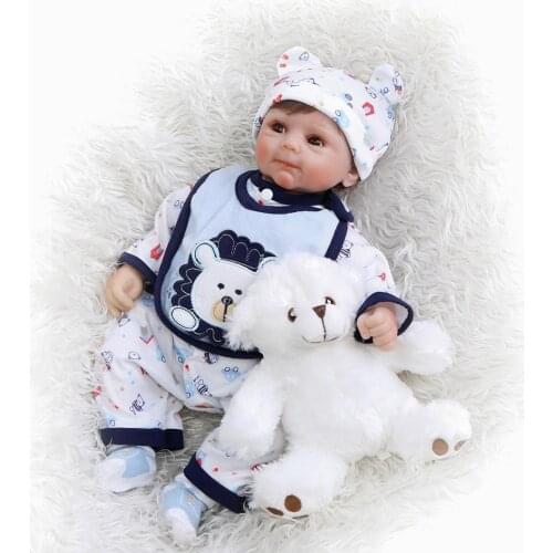 50cm Silicone Reborn Dolls Gift Soft Body Newborn Baby toddler Doll Kids Xmas Gifts bebe reborn bonecas playmate
