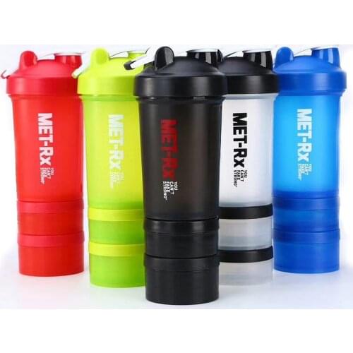 Sports Shaker Bottle 500ML Protein Powder Mixing Bottle Sport Fitness Gym Shaker Portable Plastic Botella Mezclador Protein