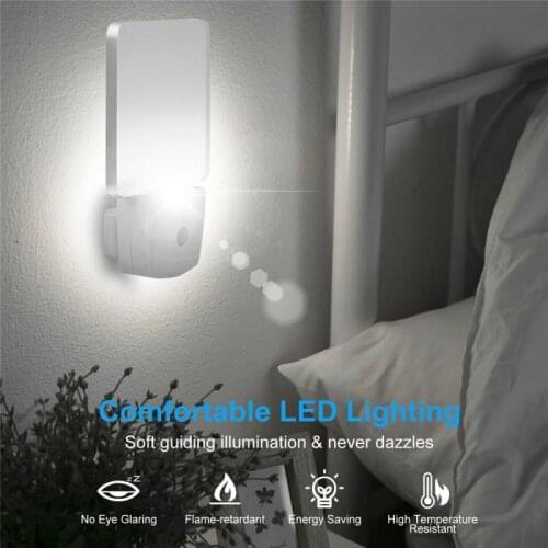 Integral LED Night Light Plug In Walls Intelligent Human Body Induction Light For Bedroom Kitchen Bathroom Home Decoration
