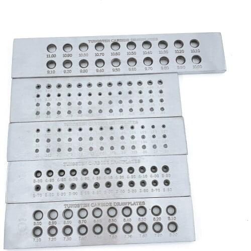 Round Holes Tungsten Carbide Wire Drawplate for Jewelry Making Round 0.26-11.0mm