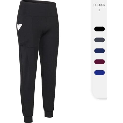 Womens sports trousers High waist yoga loose leisure training quick-drying stretch fitness running trousers 02320