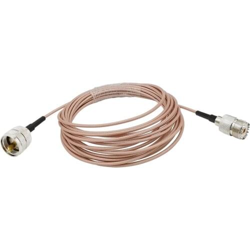 1M-15M UHF PL259 Male to SO239 Female FM Transceiver RG316 Cable for Ham CB/VHF/UHF/HF Radio Antenna UHF/VHF Mobile Radio