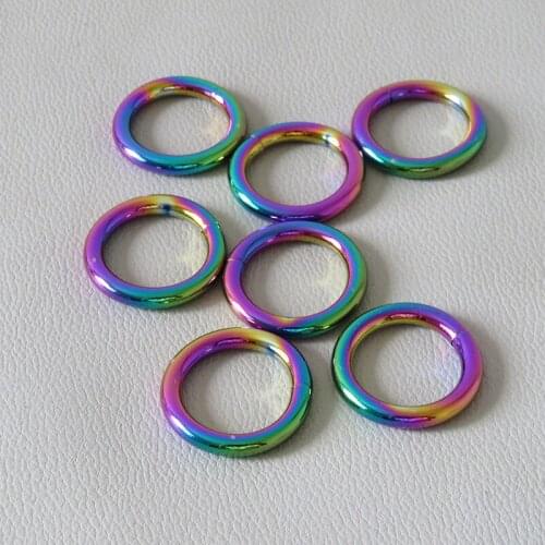 100Pcs/Lot Wholesale Welded Metal O Ring Buckle Pet Dog Collar Harness Hardware Clasp For Bag Straps Sewing Accessory Belt Loop