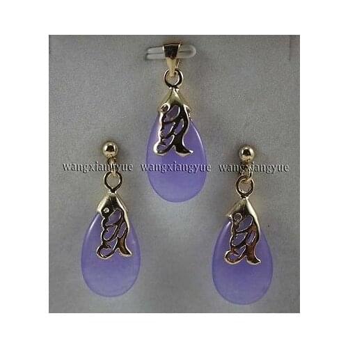 12x20mm Alexandrite Beads Inlay earrings Pendant Necklace set plated watch wholesale Quartz jade CZ crystal